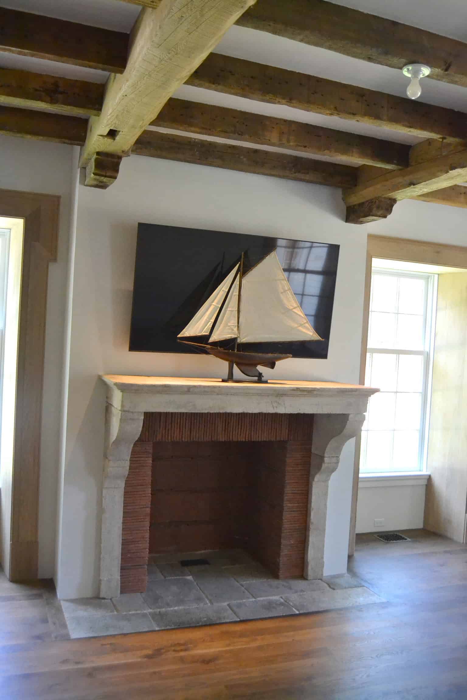 Historic Fireplace with Clay Tile Fireback