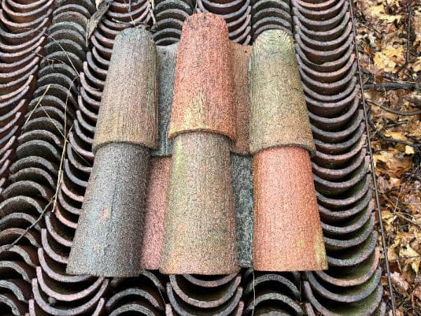Reclaimed Mission Barrel Clay Roof Tiles with Natural Aged Patina