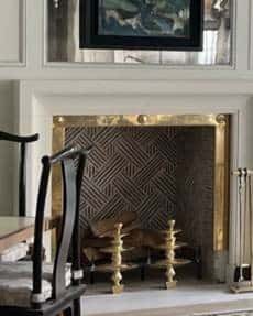 Basket Weave Fireplace with Clay Roof Tiles